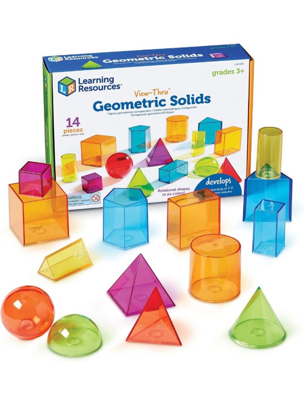 Geometric Solids View-Thru Set - Essential Math Manipulatives for Classroom